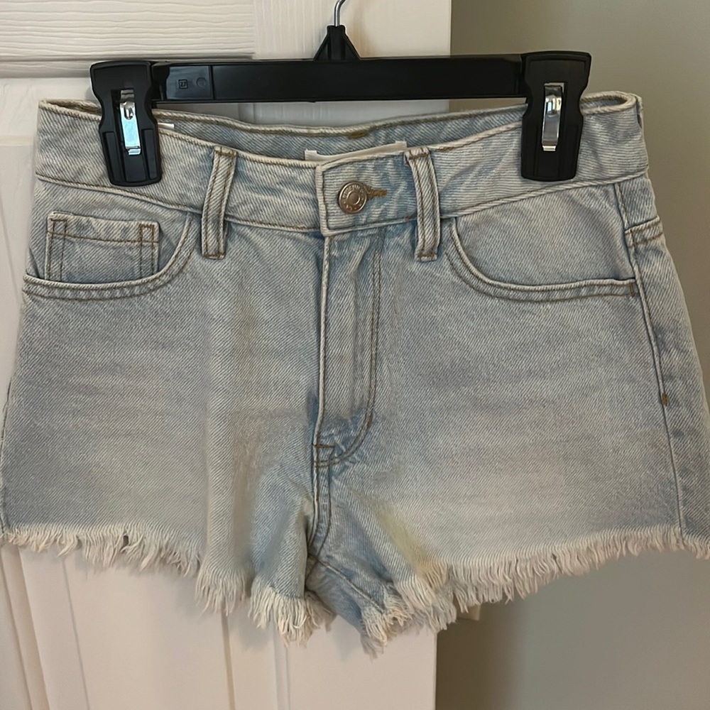 pacsun high rise festival denim shorts